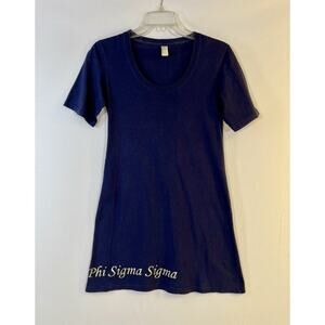 American Apparel Blue T Shirt Dress Size S Made In USA Vintage Preppy